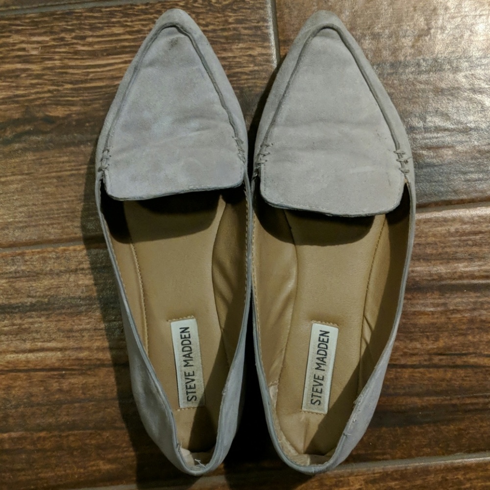 Steve Madden grey loafers